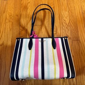 Kate spade market stripe medium tote NWOT